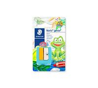 Staedtler Buddy, Taille-crayon gros module pour crayons de 14 mm de diamètre, Adapté pour les enfants avec protège-lame pour une sécurité maximale, Livré sous étui blister, 514 10 BK