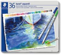 Staedtler - Carat Aquarell Aquarelle Crayons - Couleurs Assorties - Boite De 36