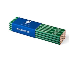 Staedtler Charpentier 148 50, Crayon Ovale 6H de Haute Qualité, pour l'Industrie et l'Artisanat, Largeur de Trait 1 à 2 mm, Lot de 12, 148 50