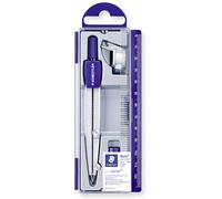 Staedtler Compas scolaire Noris 550 60 – Boîtier refermable, étui de mine, attache universelle