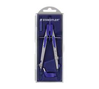 STAEDTLER Compas à réglage rapide 553 01 Mécanisme à bouton-poussoir bleu / argent