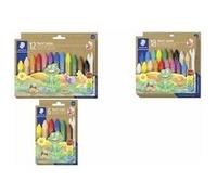Staedtler Crayons à la cire Noris Junior – 6 crayons assortis + 1 grattoir, étui carton recyclé