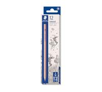STAEDTLER Crayon à Papier Hexagonal Lot de 12 - Crayon d’écriture classique aspect bois naturel - Crayon graphite résistant à la casse pour écrire dessiner et esquisser - 2B
