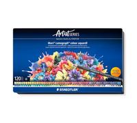 STAEDTLER Crayon aquarelle - 120 couleurs assorties - Mars Lumograph Color Aquarell - Boîte de 120, 104 M120