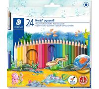 STAEDTLER Crayon aquarelle Noris Club aquarell étui carton 24 pièces + 1 pinceau