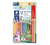 Staedtler Coffret de 10 couleurs Jumbo avec taille-crayon 2 coloris – 128 NC12P1