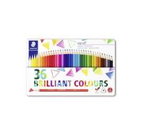 Staedtler Crayons de couleur Ergosoft 157 – Prise en main douce – Boîte métal 36 couleurs (157 M36)