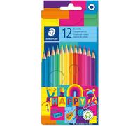 STAEDTLER Crayon de couleur HAPPY étui carton 12 pièces