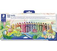 STAEDTLER Crayon de couleur hexagonal Noris Junior étui carton de 18 pièces