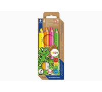 STAEDTLER Crayon de couleur hexagonal Noris junior NEON étui de 4 pièces