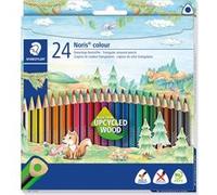 Staedtler – Crayons de couleur Noris Colour 187 – Forme triangulaire, bois recyclé – 24 couleurs