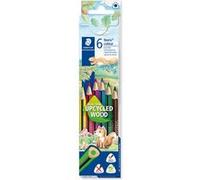 STAEDTLER - Noris Colour 187 - Crayons De Couleur Pour Dessin Et Coloriage - Forme Triangulaire Ergonomique - Bois upcyclé - Assortiment de 6 Couleurs Brillantes - 187 C6
