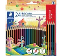 STAEDTLER Crayon de couleur Noris Colour WOPEX étui carton de 24 pièces
