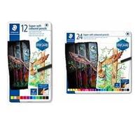 STAEDTLER Crayon de couleur super soft, étui en métal de 12 G