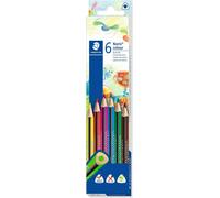 STAEDTLER Crayon de couleur triangulaire Noris colour étui carton 6 pièces