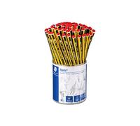 staedtler crayon de papier noris avec gomme, pot de 72 noir