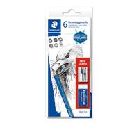 Staedtler Crayon Mars Lumograph 100 ensemble de crayons (6)