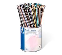 Staedtler Crayon Noris Jumbo 119 triangulaire - 48 pièces, couleurs pastel | Ergonomique, dureté 2B, mine de 3,0 mm - pour enfants, aspect pastel - Réf. 119 KP48PA