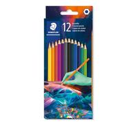 Staedtler Crayons de couleur hexagonaux Lot de 175 - Étui carton 12 couleurs - Édition 2 - Version 1