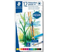 STAEDTLER Crayons de couleur à l'eau couleurs assorties, boîte de 12