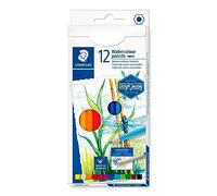 Staedtler Crayons de couleur 14610C C12 – Aquarellables, mine 3 mm – 12 pièces