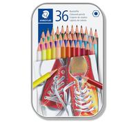 Staedtler Crayons De Couleur Lot De 36 Pièces Boîte En Étain Ensemble Dessin