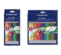 STAEDTLER Crayons de couleur NORIS CLUB gommables – étui de 24