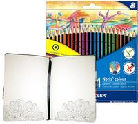 Staedtler Crayons De Couleur Noris Colour, Haute Résistance À La Rupture, Forme Hexagonale, Design À Rayures, Surface Douce Ergonomique, Matériau Wopex, Lot De 12 Couleurs De Peau, 185 C12pow