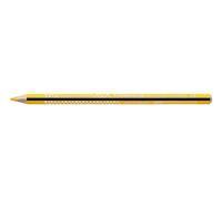 STAEDTLER Crayons de couleur Noris colour jumbo, forme triangulaire ergonomique, mine incassable et douce, fabriqué en bois recyclé, trait de couleur intense, 12 crayons de couleur jaune clair dans un
