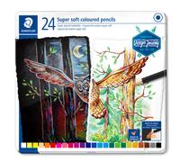 STAEDTLER Crayons de couleur super doux - 24 unités