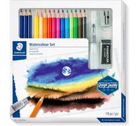 Staedtler Design Voyage Aquarelle Set - 12 Crayons, Brosse, Gomme, Affûteur