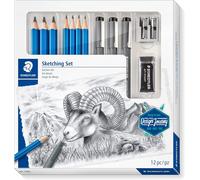 Staedtler Design Voyage Croquis Set - Graphite Crayons, Doublure, Gomme, Aiguise
