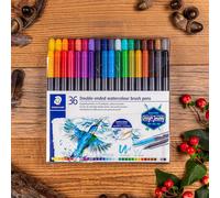 Staedtler Double Pointe Aquarelle Marqueurs - 36 Paquet pour École & Studio 3001