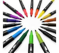 Marqueurs Aquarelle Deux Pointes 18 Pièces Couleurs Assorties 3001 Tb18
