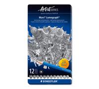 STAEDTLER Drawing Pencils - Mars Lumograph - for Sketching - 12 Assorted Colours