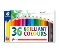 STAEDTLER Dreikant Crayon de couleur ergosoft étui métallique de 36 pièces