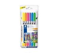 Staedtler - Dual-Tip Markers , 6 Assorted (3200 C6F) Toy NEUF