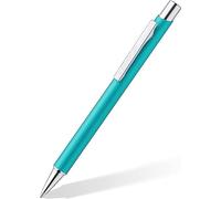 STAEDTLER Elance 421 45-35 Stylo à bille rétractable, tige métallique, durable, recharge M, indélébile, couleur de l'encre bleue, 421 45-35 (turquoise)