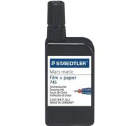 Staedtler Mars Matic 745 - Flacon D'Encre De China Noir 22Ml Pour Papier, Calque, Polyester Maté