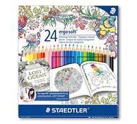 Staedtler Ergosoft 157, Crayon de Couleur avec Sytème Anti-Casse, pour Coloriage Enfant et Adulte, Set de 24 Couleurs Vives, Mine Douce 3 mm, 157 C24JB