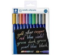 Staedtler Etui 10 Marqueur Permanent Metallic Calligraphy,