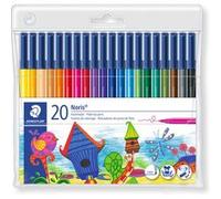Staedtler Feutres de coloriage Noris pointe 1 mm ronde 20 feutres assortis
