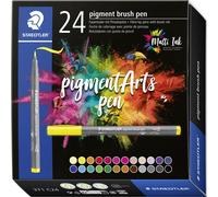 STAEDTLER Feutre de coloriage pigment brush pen étui carton de 24 pièces