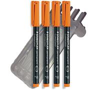 Staedtler feutre feutre universel pilot staedtler lumocolor/box, orange, 4er Pack F Spitze