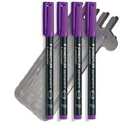 Staedtler feutre feutre universel pilot staedtler lumocolor/box, violet, 4er Pack F Spitze