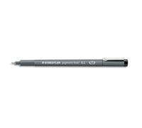 STAEDTLER Feutre pointe calibrée baguée métal 0,2 mm, encre Noire pigmentée infalsifiable résiste aux UV.