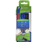 Staedtler Feutre pour transparent Lumocolor® permanent pen 318 318 C6-1 rouge, bleu, vert, noir