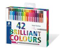 Feutres - Staedtler - Triplus FineLiner 334 - 42 Assortis - Pointe SuperFine 0,3 mm - Bureau