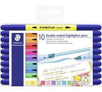 Staedtler Surligneurs Peintre à fibres 3620 TB10 – double pointe pinceau/biseautée, 10 couleurs
