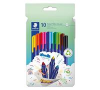 Staedtler Feutres triplus color 323 C10 – triangulaire, pointe 1,00 mm, Dry Safe, 10 feutres